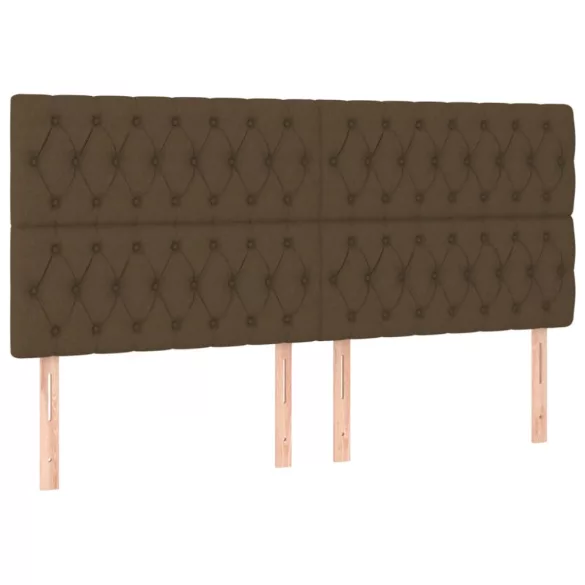sötétbarna szövet fejtámla 180x7x118/128 cm