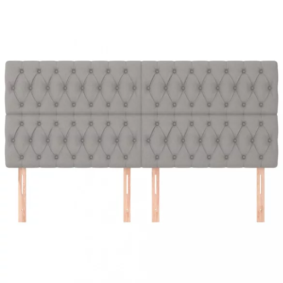 világosszürke szövet fejtámla 200 x 7 x 118/128 cm