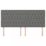 sötétszürke szövet fejtámla 200 x 7 x 118/128 cm