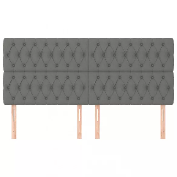 sötétszürke szövet fejtámla 200 x 7 x 118/128 cm