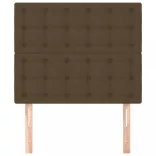 sötétbarna szövet fejtámla 90x5x118/128 cm