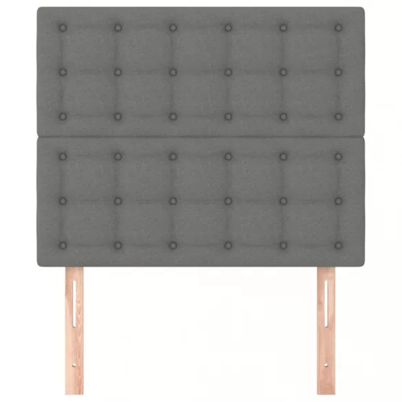 sötétszürke szövet fejtámla 100 x 5 x 118/128 cm