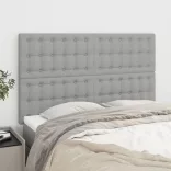 világosszürke szövet fejtámla 144x5x118/128 cm