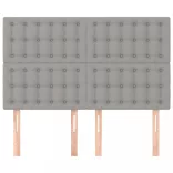 világosszürke szövet fejtámla 144x5x118/128 cm