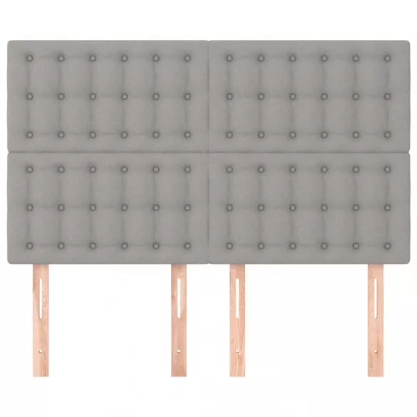 világosszürke szövet fejtámla 144x5x118/128 cm