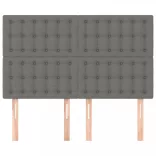 sötétszürke szövet fejtámla 144x5x118/128 cm