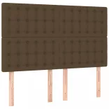 sötétbarna szövet fejtámla 144x5x118/128 cm