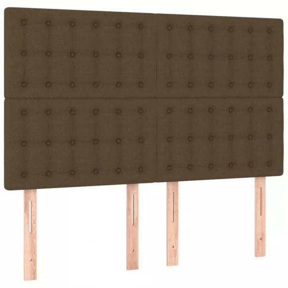 sötétbarna szövet fejtámla 144x5x118/128 cm