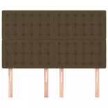 sötétbarna szövet fejtámla 144x5x118/128 cm