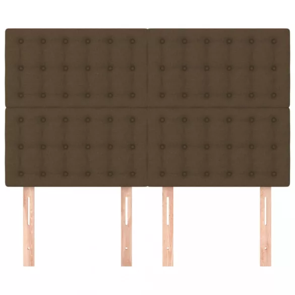 sötétbarna szövet fejtámla 144x5x118/128 cm