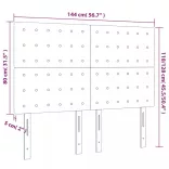 szürke szövet fejtámla 144x5x118/128 cm