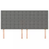 sötétszürke szövet fejtámla 160x5x118/128 cm