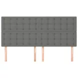 sötétszürke szövet fejtámla 180x5x118/128 cm