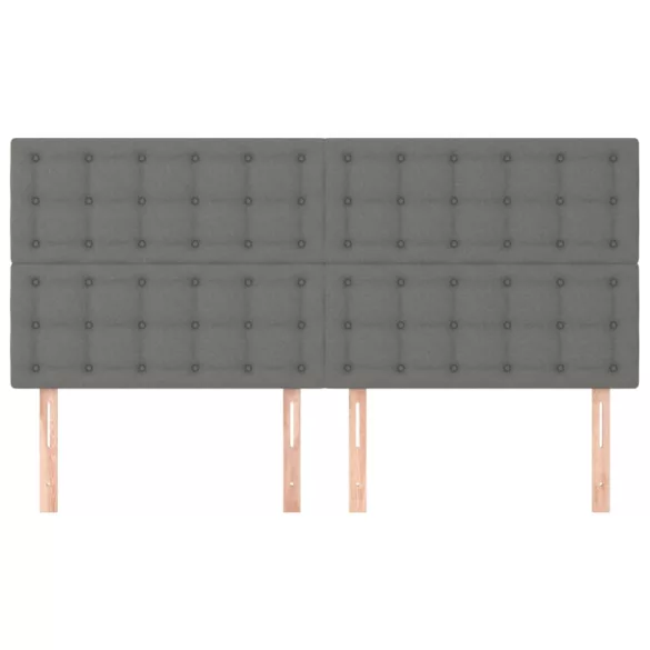 sötétszürke szövet fejtámla 180x5x118/128 cm