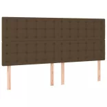 sötétbarna szövet fejtámla 180x5x118/128 cm