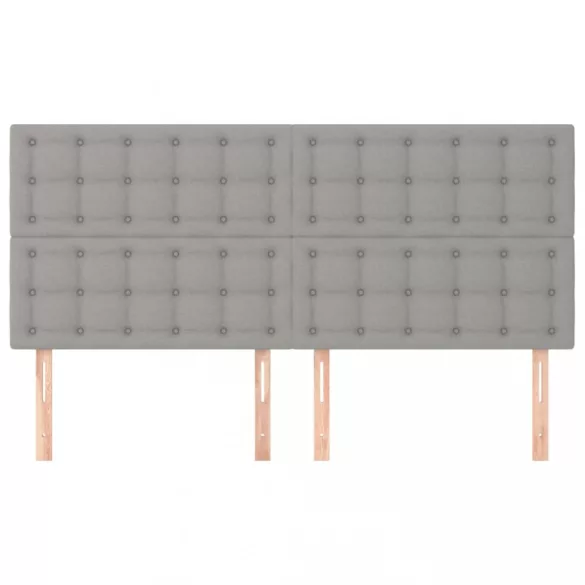 világosszürke szövet fejtámla 200 x 5 x 118/128 cm