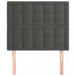 sötétszürke bársony fejtámla 90x5x118/128 cm