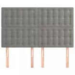 világosszürke bársony fejtámla 144x5x118/128 cm