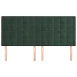 sötétzöld bársony fejtámla 160x5x118/128 cm