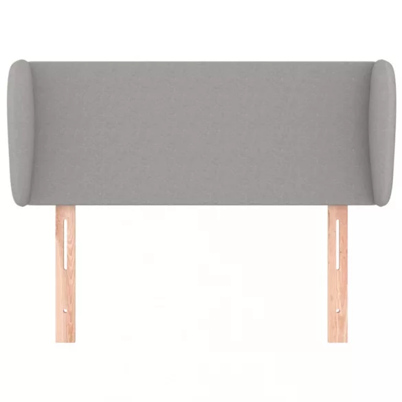 világosszürke szövet fejtámla szárnyakkal 83x23x78/88 cm