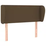 sötétbarna szövet fejtámla szárnyakkal 83x23x78/88 cm