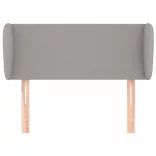 világosszürke szövet fejtámla szárnyakkal 103x23x78/88 cm