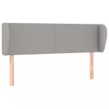 világosszürke szövet fejtámla szárnyakkal 147x23x78/88 cm