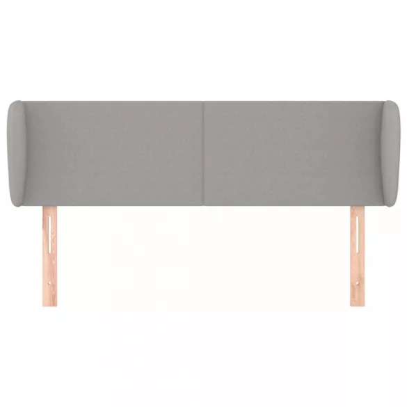 világosszürke szövet fejtámla szárnyakkal 147x23x78/88 cm
