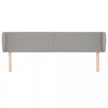 világosszürke szövet fejtámla szárnyakkal 163x23x78/88 cm