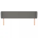 sötétszürke szövet fejtámla szárnyakkal 163x23x78/88 cm