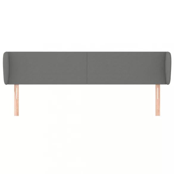 sötétszürke szövet fejtámla szárnyakkal 163x23x78/88 cm