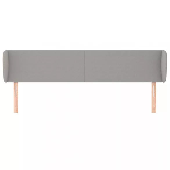világosszürke szövet fejtámla szárnyakkal 183x23x78/88 cm
