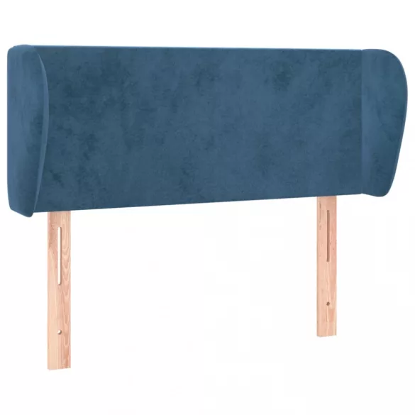 sötétkék szövet fejtámla szárnyakkal 93x23x78/88 cm