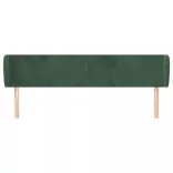 sötétzöld bársony fejtámla szárnyakkal 163x23x78/88 cm