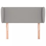 világosszürke szövet fejtámla szárnyakkal 83x23x78/88 cm