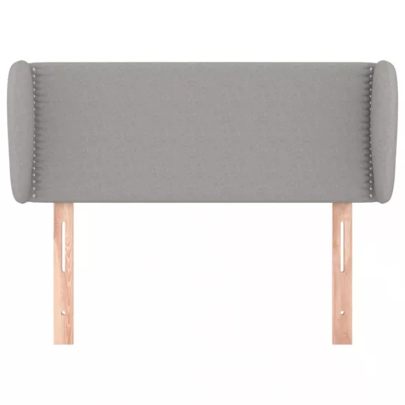 világosszürke szövet fejtámla szárnyakkal 103x23x78/88 cm