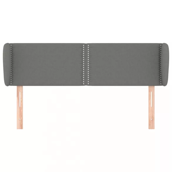 sötétszürke szövet fejtámla szárnyakkal 147x23x78/88 cm