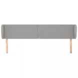 világosszürke szövet fejtámla szárnyakkal 183x23x78/88 cm