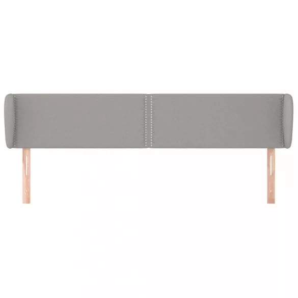 világosszürke szövet fejtámla szárnyakkal 183x23x78/88 cm