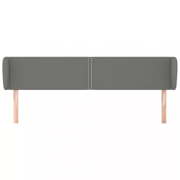 sötétszürke szövet fejtámla szárnyakkal 203x23x78/88 cm