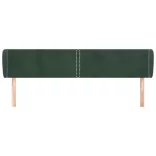 sötétzöld bársony fejtámla szárnyakkal 183x23x78/88 cm