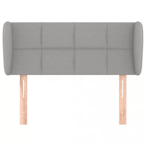 világosszürke szövet fejtámla szárnyakkal 83x23x78/88 cm