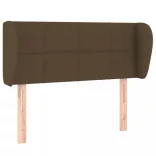 sötétbarna szövet fejtámla szárnyakkal 83x23x78/88 cm