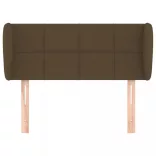 sötétbarna szövet fejtámla szárnyakkal 83x23x78/88 cm