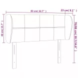 sötétbarna szövet fejtámla szárnyakkal 83x23x78/88 cm