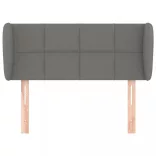 sötétszürke szövet fejtámla szárnyakkal 93x23x78/88 cm