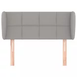 világosszürke szövet fejtámla szárnyakkal 103x23x78/88 cm