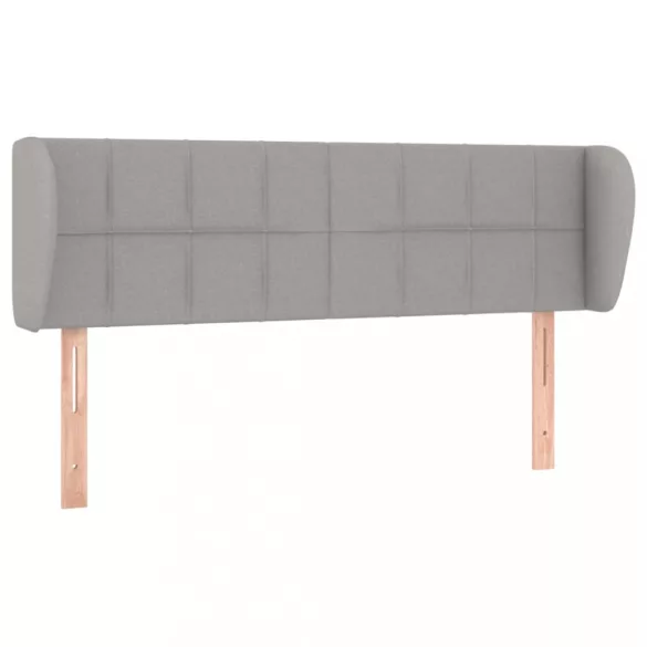 világosszürke szövet fejtámla szárnyakkal 147x23x78/88 cm