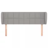 világosszürke szövet fejtámla szárnyakkal 147x23x78/88 cm