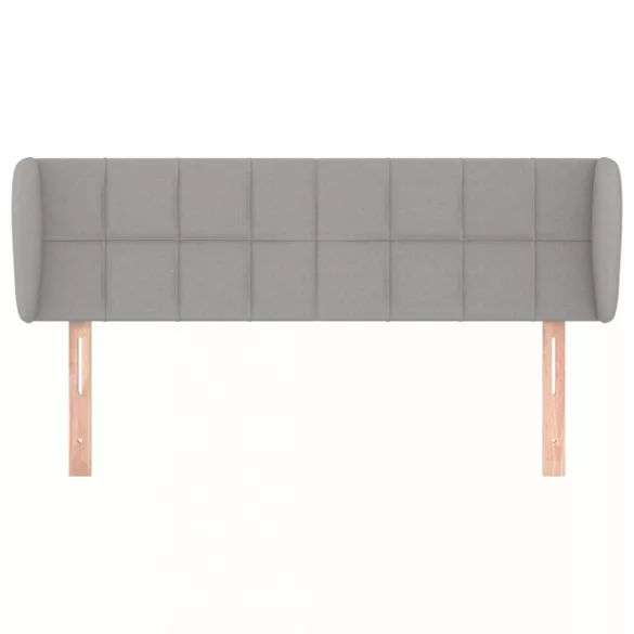 világosszürke szövet fejtámla szárnyakkal 147x23x78/88 cm